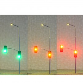 4 x traffic signal light HO OO scale model railroad crossing walk led lamps #BL2 