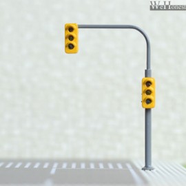 2 x traffic lights N scale crossing walk model LED pedestrian street signals #GR