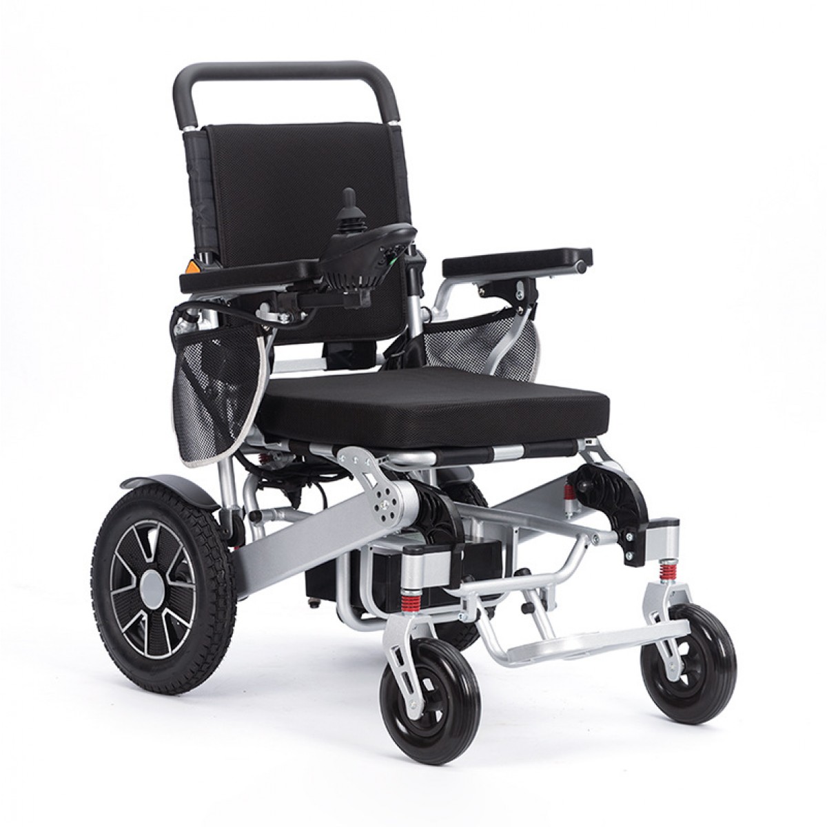轻便可折叠铝合金车架前后可折叠电动轮椅WheelChair00B