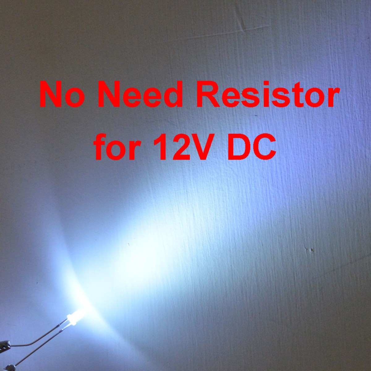 5 x Direct 12V DC 3mm Bright White LEDs No Need of Resistors Lighting Kits