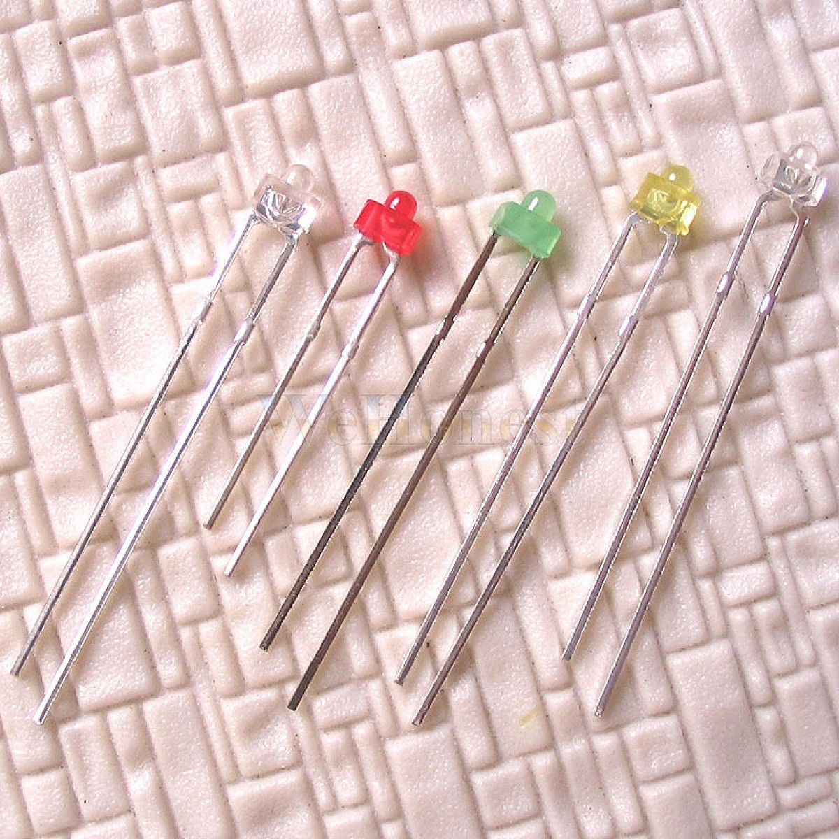 50 pcs 1.8mm Light Emitting Diode Assorted 5Color LEDs