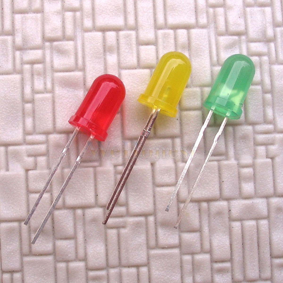 30 x 5mm Light Emitting Diode Assorted 3 Color LEDs + free resistors