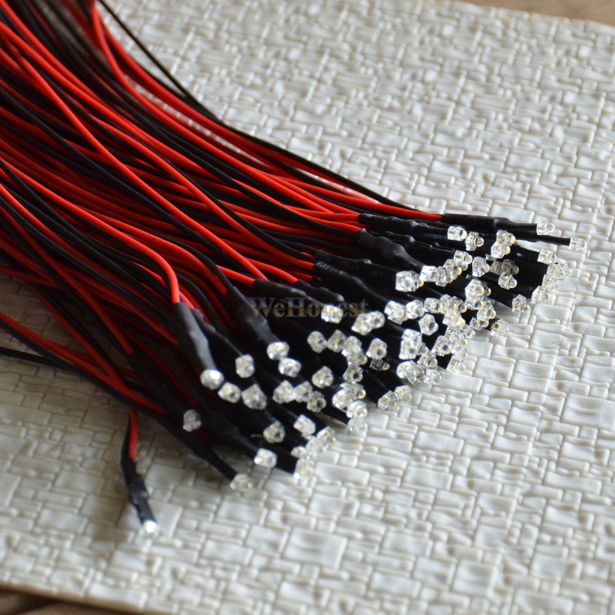 10 x Pre-Wired 1.8mm bright white LEDs prewired resistor for 12V - 16V use